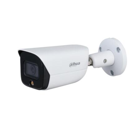 DAHUA-2615-FO | Cámara bullet IP Dahua StarLight Full Color con iluminación blanca de 30 m para exterior. CMOS 1/2,8” de 2MP. Triple Stream. Formato H.265+/H.265/H.264+/H.264/MJPEG. Resolución de hasta 2MP a 25ips. 0,0015 lux F1.0. Óptica fija de 2,8 mm (107°). OSD, AWB, AGC, BLC, WDR 120dB, 3D-DNR, 4 zonas ROI, espejo, videosensor y mascaras de privacidad. Detección inteligente (IVS). Incorpora micrófono. 1 entrada / 1 salida de audio. 1 entrada / 1 salida de alarma. Ranura MicroSD. Onvif, CGI, P2P, Milestone. IP67. 3AXIS. 12V CC. PoE.