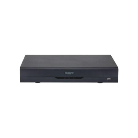 DAHUA-2625-FO | Dahua 5 in 1 XVR with 4 channels HDCVI / HDTVI / AHD / CVBS + 4 channels IP 8MP (added to the BNC inputs). BNC inputs can be converted to IP. AI / H.265 + / H.265 / H.264 + / H.264 format. 4 audio inputs / 1 output. Play 4ch 1080P. 64 Mbps Recording 4K / 8MP (7 ips), 6MP (10 ips), 5MP (12 ips), 4MP, 3MP (15 ips), 4M-N, 1080P, 720P, 960H, D1, CIF, QCIF (25 ips ). HDMI output at 4K and VGA at 1080P. 2-channel perimeter protection. 2-channel face detection. 4-channel SMD Plus. 8 inputs / 3 alarm outputs. Up to 1 SATA HDD up to 10TB. RJ45. Onvif, CGI, P2P, DDNS. 2 USB, 1 RS485. 12V DC. Desktop.