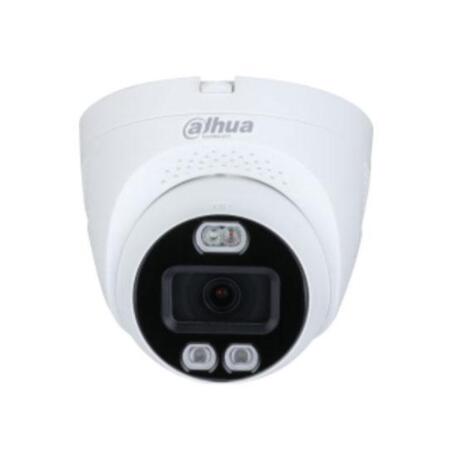DAHUA-2712 | Dahua Dôme fixe 4 en 1 couleur avec dissuasion active Éclairage blanc intelligent de 40 m pour l'extérieur. CMOS 1 / 2,7 ”de 5MP. Résolution jusqu'à 5MP à 20ips. Sortie 4 en 1 (HDCVI / HDTVI / AHD / 960H) commutable par OSD. 0,005 lux F1.2. Objectif fixe de 2,8 mm (98 °). OSD, AWB, AGC, BLC, HLC, WDR numérique, 2D-NR. 1 sortie d'alarme. Il intègre un flash et une sirène bleu / rouge. IP67. 3AXIS. 12V DC.