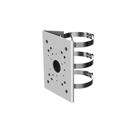 DAHUA-2726 | Supporto a morsetto per camere Dahua. Realizzato in acciaio SECC e SUS304. Colorazione grigio argento. Montaggio su colonne di diametro compreso tra 80 e 150 mm. Installazione facile