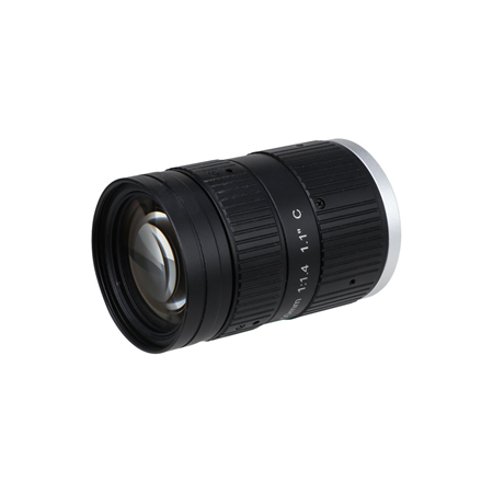 DAHUA-2756 | 50 mm fixed optics. Supports camera sensors up to 1/1". High resolution for 12MP cameras. Minimum focusing distance of 1.5 meters. Distortion rate of -2%. C-mount. Manual focus control. Manual iris control