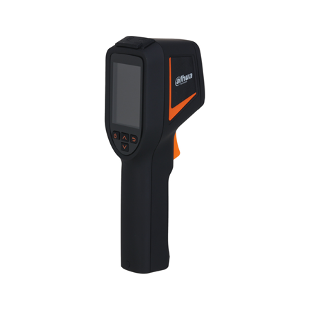 DAHUA-2790 | Cámara termográfica portátil Dahua para medición de temperatura corporal y detección de fiebre. Cámara termográfica portátil Dahua. Control de temperatura sin contacto con IA. Sensor VOx FPA no refrigerado. Resolución térmica de 256 x 192. NETD ≤50mK. Precisión de temperatura de ±0,5°. Rango de medición de temperatura de 30°C ~ 45ºC. Distancia de detección de temperatura de 0,5 ~ 1,5 metros. Display LCD de 2,4" con una resolución de 240 x 300. Alarma sonora. Resolución óptica de 480 x 640 a 25 imágenes por segundo. Software cliente para visualización en directo y alarma. Duración de la batería de hasta 8 horas. Admite tarjeta MicroSD para almacenamiento de imágenes y vídeos