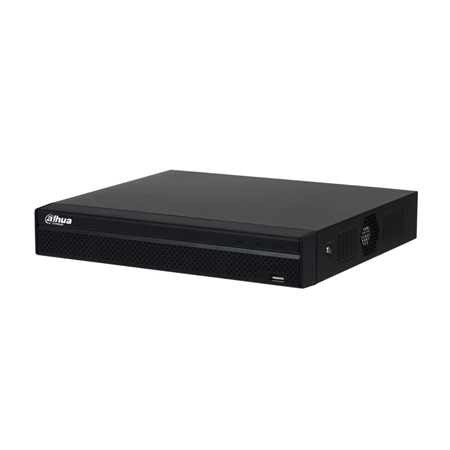 DAHUA-2795-FO | Dahua IP NVR 8 channels 4K / 8MP. Smart H.265 + / Smart H.264 + / H.265 / H.264. Two-way audio. Playback of up to 8 channels. Recording resolution of 4K / 8MP, 5MP, 4MP, 3MP, 1080P, 720P, etc. 80/60 Mbps bandwidth. Simultaneous HDMI (4K) 1 VGA (1080P) outputs. Compatible with cameras with perimeter protection, SMD Plus and heat map. 1 SATA HDD capacity. 1 RJ45 Fast Ethernet. 2 USB 2.0. 48V DC / 53V DC. 8 PoE ports
