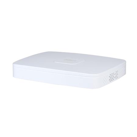 DAHUA-2800-FO | NVR IP Dahua de 8 canales 4K/8MP. Smart H.265+/Smart H.264+/H.265/H.264. Audio bidireccional. Reproducción de hasta 8 canales. Resolución de grabación de 4K/8MP, 5MP, 4MP, 3MP, 1080P, 720P, etc. Ancho de banda de 80/60 Mbps. Salidas HDMI (4K) 1 VGA (1080P) simultáneas. Compatible con cámaras con protección perimetral, SMD Plus y mapa de calor. Capacidad de 1 HDD SATA. 1 RJ45 Fast Ethernet. 2 USB 2.0. 48V CC / 53V CC. 8 puertos PoE