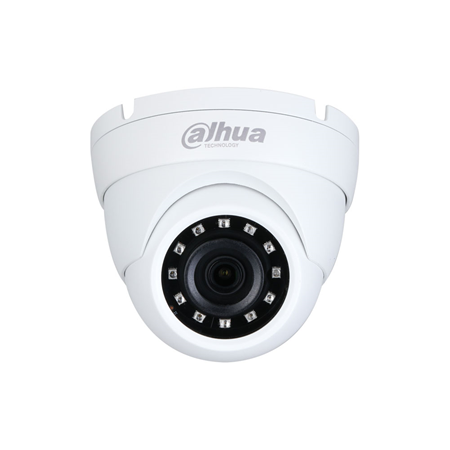 DAHUA-2828 | Dahua 4 in 1 fixed dome with Smart IR 30m for outdoor use. CMOS 1/2.7" 2MP. Output 4 in 1 by a BNC port. Fixed optics 2.8 mm (101°). 0.02 lux. ICR filter. OSD, AWB, AGC, BLC, HLC, digital WDR, 2D-NR, Mirror, privacy masks. 3AXIS. 12V DC.