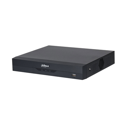 DAHUA-2963-FO | XVR 5 in 1 Dahua WizSense 8 channels HDCVI / HDTVI / AHD / CVBS + 4 channels IP 6MP (added to the BNC inputs). BNC inputs can be converted to IP. AI / H.265 + / H.265 / H.264 + / H.264 format. Two-way audio. 1 audio input / 1 output. Plays 8 channels. 64 Mbps. Recording 5M-N (10 ips), 4M-N, 1080P (15 ips), 1080N, 720P, 960H, D1, CIF (25 ips). HDMI output (1080P), VGA output (1080P). 2-channel perimeter protection. 2-channel facial recognition. 8-channel SMD Plus. Supports 1 SATA HDD up to 10TB. RJ45 Fast Ethernet. Onvif, CGI, P2P, DDNS. 2 USB, 1 RS485. 12V DC. Desktop.