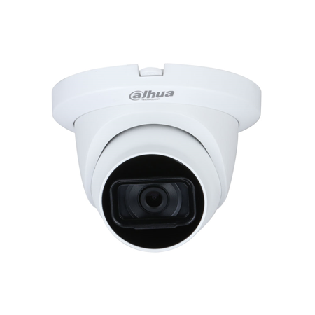 DAHUA-2977 | Domo fijo Dahua 4 en 1 serie PRO con Smart IR de 60 m para exterior. CMOS 1/2,7” de 5MP. Salida 4 en 1 (HDCVI / HDTVI / AHD / 960H) conmutable por DIP switch. Óptica fija de 2,8 mm (111°). 0,001 lux. Filtro ICR. OSD, AWB, AGC, BLC, HLC, HLC-Pro, WDR 120dB, 2D/3D-NR, modo espejo, máscaras de privacidad. Incorpora micrófono. IP67. 3AXIS. 12V CC
