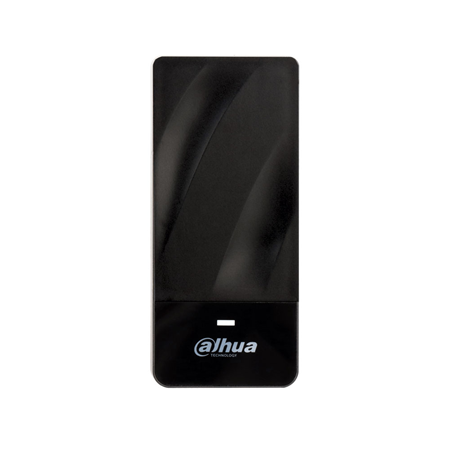DAHUA-2980 | Lecteur RFID étanche de Dahua. Wiegand 34 bits Protocole RS485. 13,56 MHz (Mifare). Conception étanche. Indicateurs LED. Installation en surface