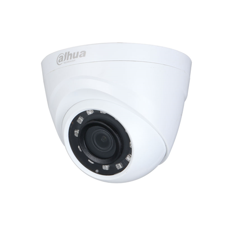 DAHUA-2983 | Dome fisso 4 in 1 serie PRO con Smart IR da 20 m per interni. 1/2,7” CMOS da 2MP. Uscita 4 in 1 (HDCVI / HDTVI / AHD / 960H) commutabile da OSD o da telecomando DAHUA-498. Ottica fissa da 2,8 mm (101°). 0,02 lux. filtro ICR. OSD, AWB, AGC, BLC, HLC, Digital WDR, 2D-NR, Digital Defog, Mirror, Privacy Masks. IP50. 3ASSI. 12V CC.