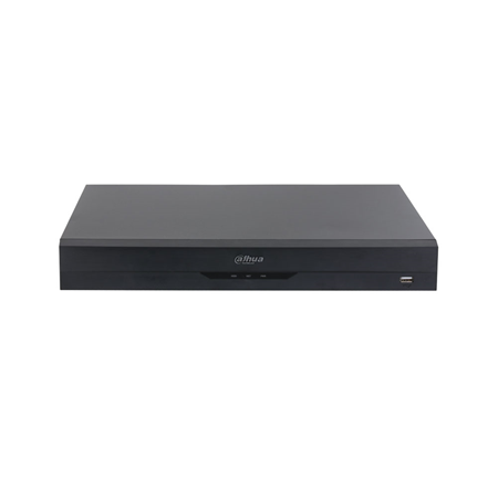 DAHUA-3000-FO | XVR 5 en 1 Dahua WizSense avec 32 canaux HDCVI / HDTVI / AHD / CVBS ou 32 canaux IP 8MP. Format AI / H.265 + / H.265 / H.264 + / H.264. Audio bidirectionnel. Joue 16 canaux. 128 Mbit/s. Enregistrement 8MP (7 ips), 6MP (10 ips), 5MP (12 ips), 4K-N, 4MP, 3MP (15 ips), 4M-N, 1080N, 720P, 960H, D1, CIF (25 ips) ). Sortie HDMI (4K), sortie VGA (1080P), sortie BNC. Protection périmétrique à 6 canaux. Reconnaissance faciale à 6 canaux. SMD Plus 32 canaux. Prend en charge 2 disques durs SATA jusqu'à 10 To. Gigabit RJ45. Onvif, CGI, P2P, DDNS. 2 USB, 1 RS485. Alimentation 12V CC. Installation sur bureau ou en rack 1U