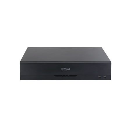 DAHUA-3002-FO | XVR 5 en 1 Dahua WizSense de 16 canales HDCVI/HDTVI/AHD/CVBS + 8 canales IP 8MP (sumado a las entradas BNC). Las entradas BNC pueden convertirse en IP. Formato AI/H.265+/H.265/H.264+/H.264. Audio bidireccional. 16 entradas / 1 salida de audio. Reproduce 16 canales. 128 Mbps. Grabación 5M-N (10 ips), 4M-N, 1080P (15 ips), 1080N, 720P, 960H, D1, CIF (25 ips). 2 salidas HDMI (HDMI 1 4K), 1 salida VGA (1080P), 1 salida BNC. Protección perimetral de 2 canales. Reconocimiento facial de 2 canales. SMD Plus de 16 canales. 16 entradas / 6 salidas de alarma. Admite 8 HDD SATA de hasta 10TB. 2 puertos RJ45 Gigabit. Onvif, CGI, P2P, DDNS. 4 USB, 1 RS485, 1 RS232. 220V CA. Sobremesa, 2U