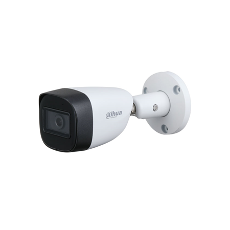 DAHUA-3006 | Cámara bullet Dahua 4 en 1 serie PRO con Smart IR de 30 m para exterior. CMOS 1/2,7” de 5MP. Salida 4 en 1 (HDCVI / HDTVI / AHD / 960H) conmutable. Óptica fija de 2,8 mm (111°). 0,005 lux. Filtro ICR. OSD, AWB, AGC, BLC, HLC, WDR digital, 2D-NR, máscaras de privacidad. Incorpora micrófono. IP67. 3AXIS. 12V CC