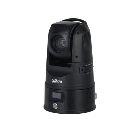 DAHUA-3058 | Domo motorizado móvil IP para vehículos Dahua de la serie AI de 240°/seg. con Smart IR de 100 m para exterior. Formato H.265+/H.265/H.264+/H.264/MJPEG. CMOS 1/1,8” de 2 megapíxeles. Stream triple. Resolución de hasta 2MP@25ips. Zoom óptico 31X de 6~186 mm. Zoom digital 16X. Filtro ICR. 0,001 / 0,0001 lux. OSD, AWB, AGC, BLC, HLC, WDR 120dB, 2D/3D-NR, defog óptico, EIS, videosensor, ROI, mascaras de privacidad. Autotracking. Protección perimetral. Detección inteligente (IVS). Detección facial. 300 presets DH-SD y Pelco-D/P. 1 entrada / 1 salida de audio. 1 entrada / 1 salida de alarma. Ranura MicroSD. Soporta 4G. Soporta WiFi. Onvif, CGI. IP66. Lightning-proof 6KV. Alimentación 12V CC. Batería con una duración de 11 horas. Incluye maleta de transporte, platina de montaje, cable con conector aviación, cable de acero, batería y alimentador