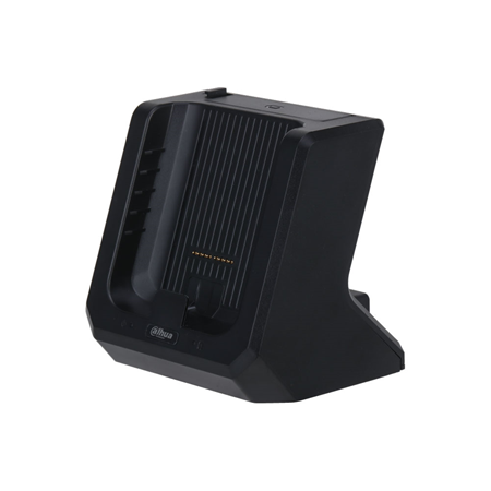 DAHUA-3065 | Docking station for mobile recording terminal. DC / PoE power supply. Charge a <b> DAHUA-2744 </b> (MPT320) device or a battery at the same time. Make a backup copy of the <b> DAHUA-2744 </b> (MPT320) data. Charging time less than 4 hours (maximum charge)
