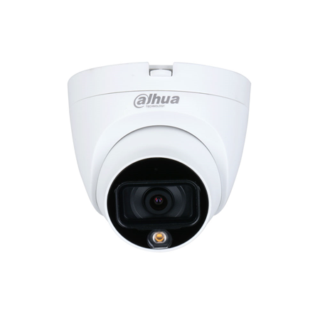 DAHUA-3085-FO | Dahua Full-Color 4-in-1 Dome. CMOS 5MP, 5MP @ 25ips (CVI). Switchable 4-in-1 output. Color 24/7, 0.001 lux, Smart Light 20m. 2.8 mm lens. BLC, HLC, HLC-Pro, WDR 120dB, 3D-DNR. It incorporates a microphone. IP67, 3AXIS.