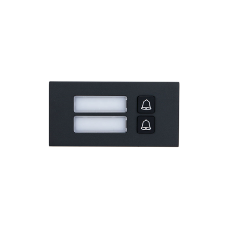 DAHUA-3101 | Módulo de 2 botones mecánicos de llamada. Forma parte del sistema modular VTO4202FB-X de Dahua. Los módulos hacen que el sistema tenga una gran capacidad de expansión. Panel de aluminio anodizado. Grado de protección IP65. Antivandálico IK07