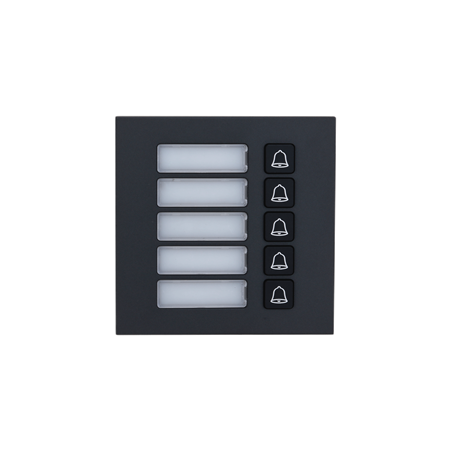 DAHUA-3102 | Módulo pulsador Dahua con 5 botones para sistema de videoportero IP . IK07. IP65. Color negro