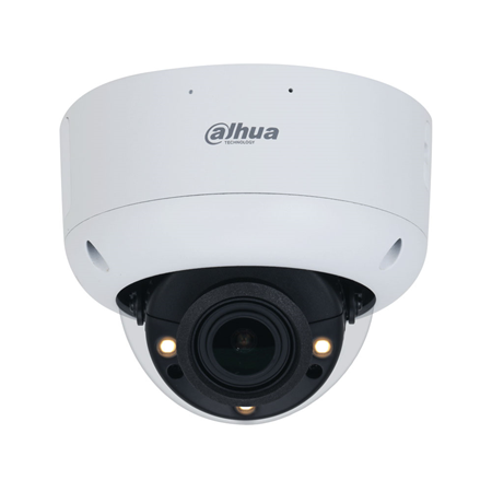 DAHUA-3147-FO | Domo IP Dahua Full Color. 4MP@25ips, H.265+/H.264+. Color 24H, 0,0005 lux, Smart Light 40m. Óptica motorizada de 2,7~12 mm. BLC, HLC, WDR 140dB, 3D-DNR, 4 ROI. Inteligencia IVS, mapa de calor, proteccion perimetral, detección facial, conteo de personas. Ranura MicroSD, RJ45, Onvif, IP67, IK10, 3AXIS, PoE, ePoE.