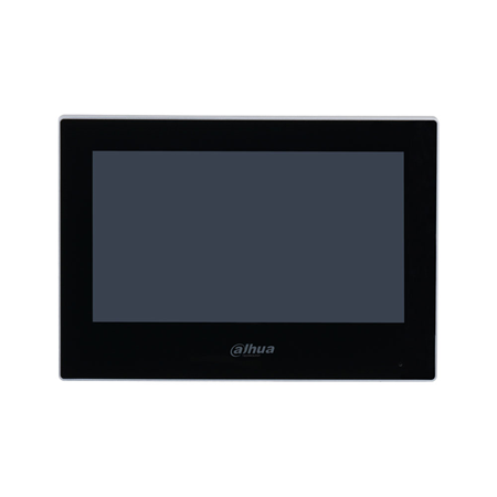 DAHUA-3202 | Monitor WIFI 2 fili Dahua. Touch screen capacitivo da 7”. Risoluzione 1024x600. Decodifica H.264/H.265. Ingresso audio e altoparlante. Campanello supportato. Allarme SOS. 6 ingressi / 1 uscita allarme.