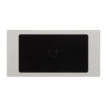 DAHUA-3205 | Módulo lector de tarjetas RFID Dahua para videoportero IP modular VTO4202F-X. Hasta 10 000 tarjetas. Fabricado en plástico y metal. Sistema modular. IP65, IK07. Color gris y negro.
