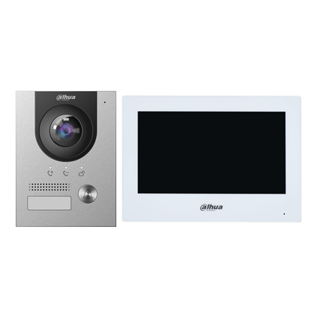 DAHUA-3208 | <strong>Kit de videoportero 2 hilos Dahua compuesto por:</strong>. 1x videoportero 2 hilos <strong>DHI-VTO2202F-L</strong>. 1x monitor WiFi 2 hilos <strong>DAHUA-3203</strong> (DHI-VTH2622GW-W). 1x accesorio <strong>DAHUA-2097</strong> (VTM114) para instalación empotrada.