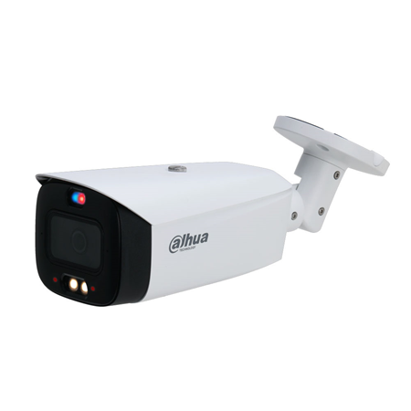 DAHUA-3214-FO | Cámara IP Dahua WizSense. 4MP@25ips, H.265+/H.265. ICR, 0,003/0,0003 lux, Smart Light 30m. Óptica fija de 2,8 mm. WDR 120dB, 3D-NR, 4 ROI. Protección perimetral con clasificación de personas y vehículos. Disuasión activa (luz+sonido). Incorpora micrófono. Ranura MicroSD, RJ45, Onvif, IP67, 3AXIS, PoE.