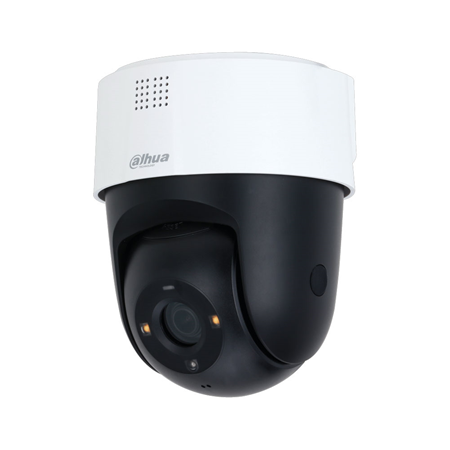 DAHUA-3218 | Domo PTZ IP Dahua. 2MP@25ips, H.265+/H.264+. ICR, 0,05/0,005 lux, IR 30m. Óptica de 4 mm. WDR digital, 2D/3D-NR. Pan&Tilt: 355°@74°/s (H); 90°@36°/s (V); 300 presets. Inteligencia IVS. Audio bidireccional. Ranura MicroSD, RJ45, Onvif, IP66, PoE.
