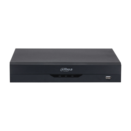 DAHUA-3263-FO | XVR 5 en 1 Dahua de 8 canales 8MP. Formatos AI/H.265+/H.265. 8 canales BNC HD + 8 canales IP. Grabación 8MP@7ips. Ancho de banda entrante de 128 Mbps. Salidas HDMI 4K y VGA 1080P. Audio bidireccional. Audio por coaxial. Protección perimetral, SMD Plus, reconocimiento facial, IoT y POS. Admite 1 HDD 16TB, 1 RJ45, 2 USB, 1 RS485