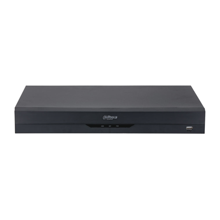 DAHUA-3265-FO | XVR 5 en 1 Dahua de 8 canales 8MP. Formatos AI/H.265+/H.265. 8 canales BNC HD + 8 canales IP. Grabación 8MP@7ips. Ancho de banda entrante de 128 Mbps. Salidas HDMI 4K y VGA 1080P. Audio bidireccional. Audio por coaxial. Protección perimetral, SMD Plus, reconocimiento facial, IoT y POS. Admite 2 HDD 16TB, 1 RJ45, 2 USB, 1 RS485. Rack 1U