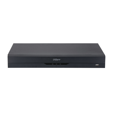 DAHUA-3268-FO | XVR 5 en 1 Dahua de 8 canales 8MP. Formatos AI/H.265+/H.265. 8 canales BNC HD + 8 canales IP. Grabación 8MP@7ips. Ancho de banda entrante de 128 Mbps. Salidas HDMI 4K y VGA 1080P. Audio bidireccional. Audio por coaxial. Protección perimetral, SMD Plus, reconocimiento facial, IoT y POS. 8 entradas / 3 salidas de alarma. Admite 2 HDD 16TB, 1 RJ45, 2 USB, 1 RS485. Rack 1U