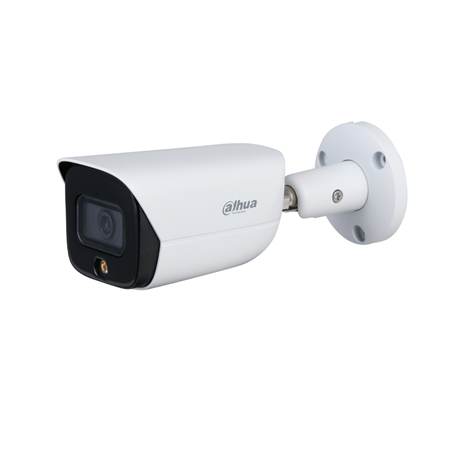DAHUA-3276-FO | Cámara IP Dahua Full-Color WizSense. 4MP@25/30ips, H.265+/H.265. Color 24h, 0,003 lux, Smart Light 30m. Óptica fija de 2,8 mm. WDR 120dB, 3D-DNR, 4 ROI. Protección perimetral con clasificación de personas y vehículos. Micrófono y 1 entrada / 1 salida de audio. 1 entrada / 1 salida de alarma. Ranura MicroSD, RJ45, Onvif, IP67, 3AXIS, PoE