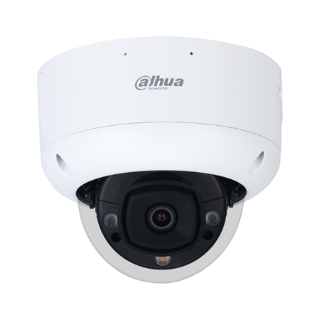 DAHUA-3292-FO | Dahua WizMind IP Dome. 5MP@20ips, Smart H.265+/Smart H.264+. ICR, 0.005/0.0005 lux, Smart IR 50m. 2.8mm fixed lens. WDR 120dB, SSA, 3D-NR, 4 ROI. IVS intelligence, heat map, perimeter protection, facial detection, people counting. Includes microphone. 1 input / 1 alarm output. MicroSD slot, RJ45, Onvif, IP67, IK10, PoE