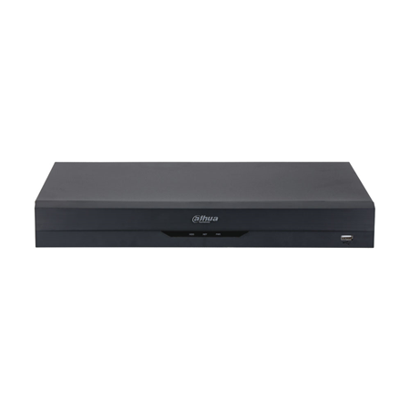 DAHUA-3303-FO | XVR 5 en 1 Dahua de 32 canales 5M-N. Formatos AI/H.265+/H.265. 32 canales BNC HD o 32 canales IP. Grabación 5M-N@10ips. Ancho de banda de 128 Mbps. Salidas HDMI 4K, VGA 1080P y BNC. Audio bidireccional. Audio por coaxial. Protección perimetral, SMD Plus, reconocimiento/detección facial, IoT y POS. Admite 2 HDD de 16TB, 1 RJ45, 2 USB, 1 RS485