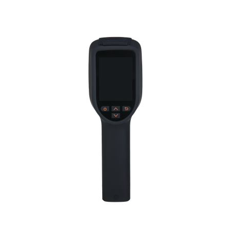 DAHUA-3335 | Cámara termográfica portátil Dahua para medición de temperatura corporal y detección de fiebre. Cámara termográfica portátil Dahua. Sensor VOx FPA no refrigerado. Resolución térmica de 256 x 192. NETD ≤50mK. Precisión de temperatura de ±2°. Rango de medición de temperatura de -20°C ~ 550ºC. Distancia de detección de temperatura de 1 ~ 4 metros. Display LCD de 2,4" con una resolución de 240 x 320. Alarma sonora. Resolución óptica de 480 x 640 a 25 imágenes por segundo. Duración de la batería de hasta 8 horas. Admite tarjeta microSD para almacenamiento de imágenes y vídeos.