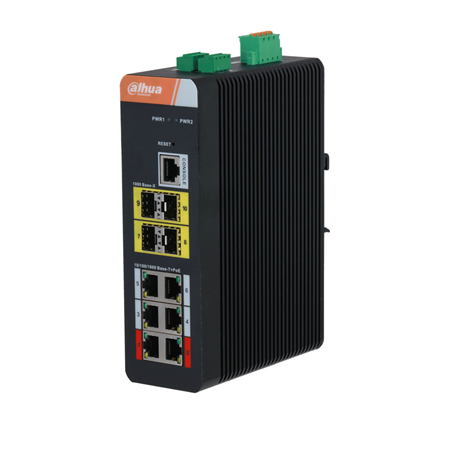 DAHUA-3339N|Industrial 10-port L2 switch with 6 PoE