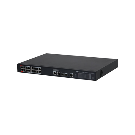 DAHUA-3982|Switch Gigabit Dahua de 20 portas com 16 portas PoE