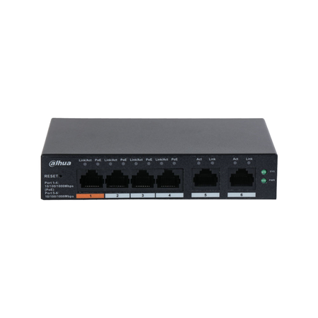 DAHUA-4246|6-port L2 manageable cloud switch with 4 PoE