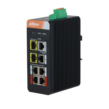 DAHUA-4430|7-port L2 industrial switch with 4 PoE