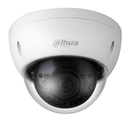 DAHUA-485 | Day/night vandal dome with IR illumination of 30 m, for outdoors, 3 MP. 1/3" Progressive Scan CMOS. 3M/1080/720P /D1 /CIF. ICR filter. 0,1 lux. 2,8 mm fixed lens. H.264/MJPEG. AGC, 3D-NR, BLC, HLC, digital WDR. Privacy mask. MicroSD. IP67. IK10. 12V DC.