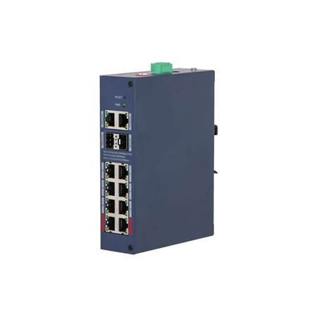 DAHUA-5110|Switch PoE gestionado endurecido Dahua de 12 puertos Gigabit con 110W