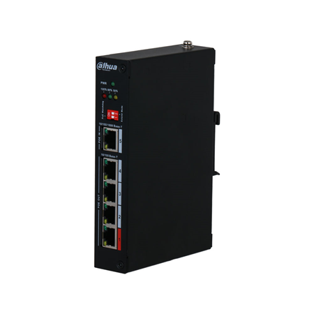 DAHUA-5220|Extenseur PoE Dahua renforcé à 5 ports avec entrée PoE Gigabit