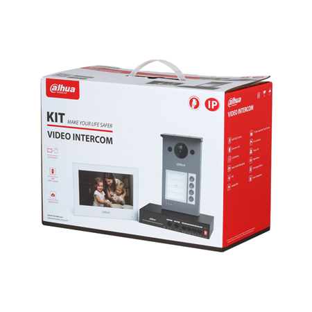 DAHUA-5234|Kit de videoportero IP Dahua con estación exterior WiFi, monitor WiFi y PoE