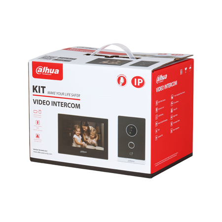 DAHUA-5255|Kit de videoportero IP WiFi Dahua con estación exterior, monitor WiFi y PoE