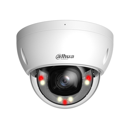 DAHUA-5285-V2|Domo IP Dahua WizSense 2 de 6MP com Smart Dual Light, SMD Plus e objetiva fixa de 2,8 mm para exterior