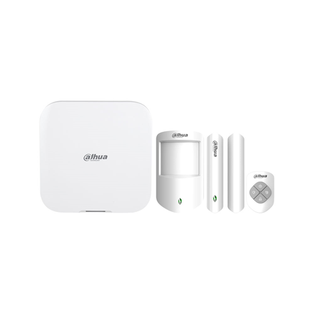 DAHUA-5330|Kit de alarma inalámbrica Dahua con central IP, WiFi, 4G y periféricos vía radio