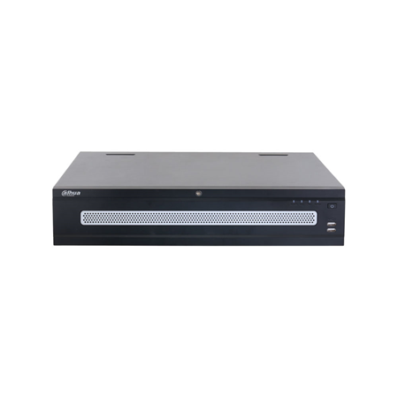 DAHUA-5378|NVR IP Dahua WizMind 128 canaux et 32MP avec IA, 8 baies SATA, RAID et alimentations redondantes