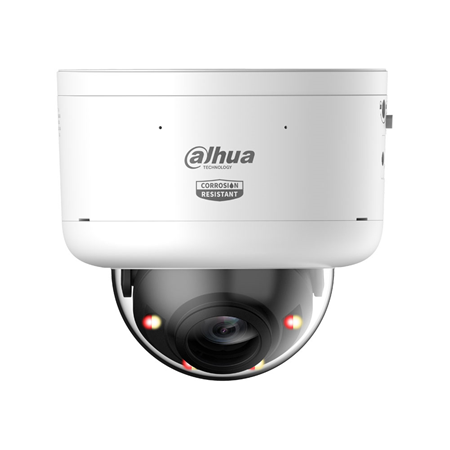 DAHUA-5437|4MP Dahua WizMind 5 anti-corrosion IP dome with WizColor, PTRZ and active deterrence