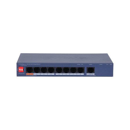 DAHUA-5517|Switch gestionable cloud Dahua de 9 puertos con 8 PoE y Hi-PoE de 60 W
