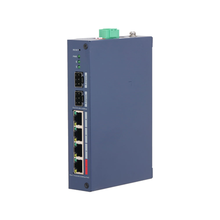 DAHUA-5520|Switch gestionable cloud Dahua Hardened de 6 puertos Gigabit con 4 PoE