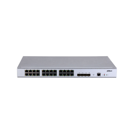 DAHUA-5521|Switch gestionable L2+ Dahua con 24 puertos Gigabit y 4 SFP+ 10G